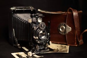 Image is of an antique camera.