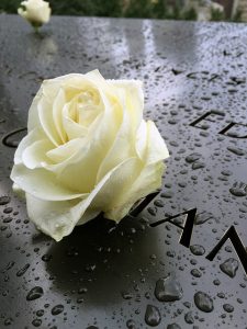 Image is of the September 11 terrorist attack memorial.
