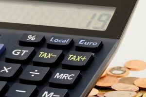 Image is of a tax calculator.
