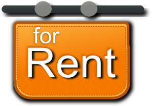 Image is an illustration of a For Rent sign.