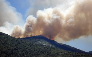 Image is of a California wildfire.