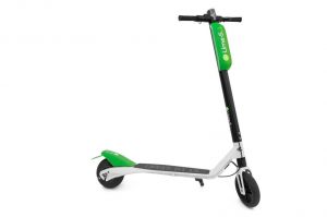 Image is a Lime scooter.