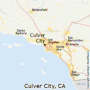 Image is a map showing the location of Culver City California.