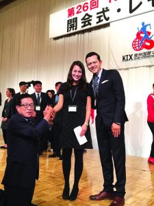 Image is Galiano and Okawa being honored in Japan.