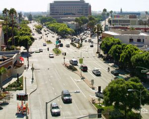 Image is a picture of Culver City from the air.