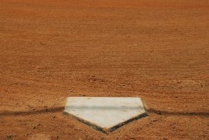 Image is a home plate on a baseball field.