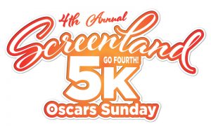 Image is the Screenland 5K Run/Walk logo.